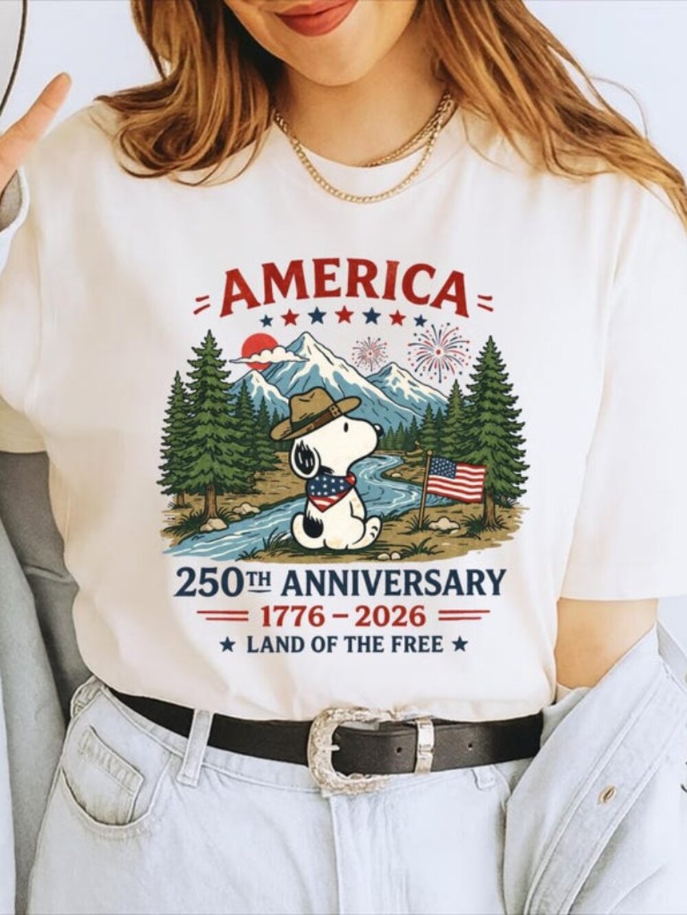 America 250th Anniversary Snoopy Shirt, Patriotic Camping Tee